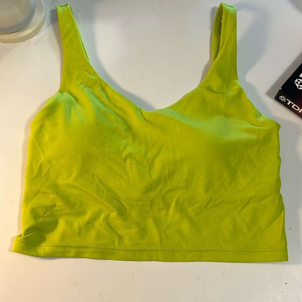 AERIE offline lime green tank top